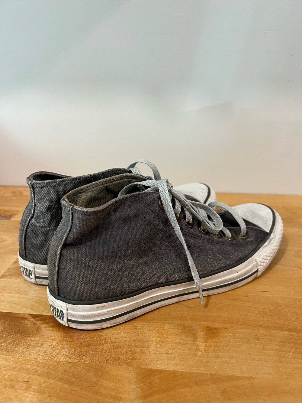 Women’s Converse All-Star High-Top Canvas Sneakers in Charcoal Gray